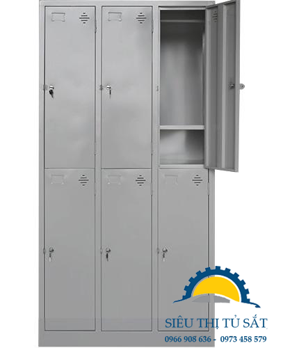 Tủ treo quần áo công nhân 6 ngăn